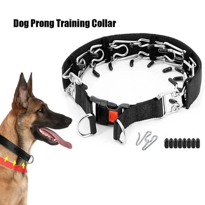 Fantastic Dream Deals Dog Training Collar Prong Collar with Quick Release Buckle & Nylon Cover Pet Dog Spike Pinch Collar