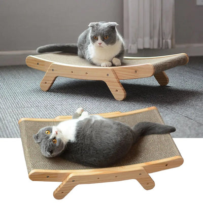 premiumpetshop Cat Scratch Bed Wooden Cat Scratcher